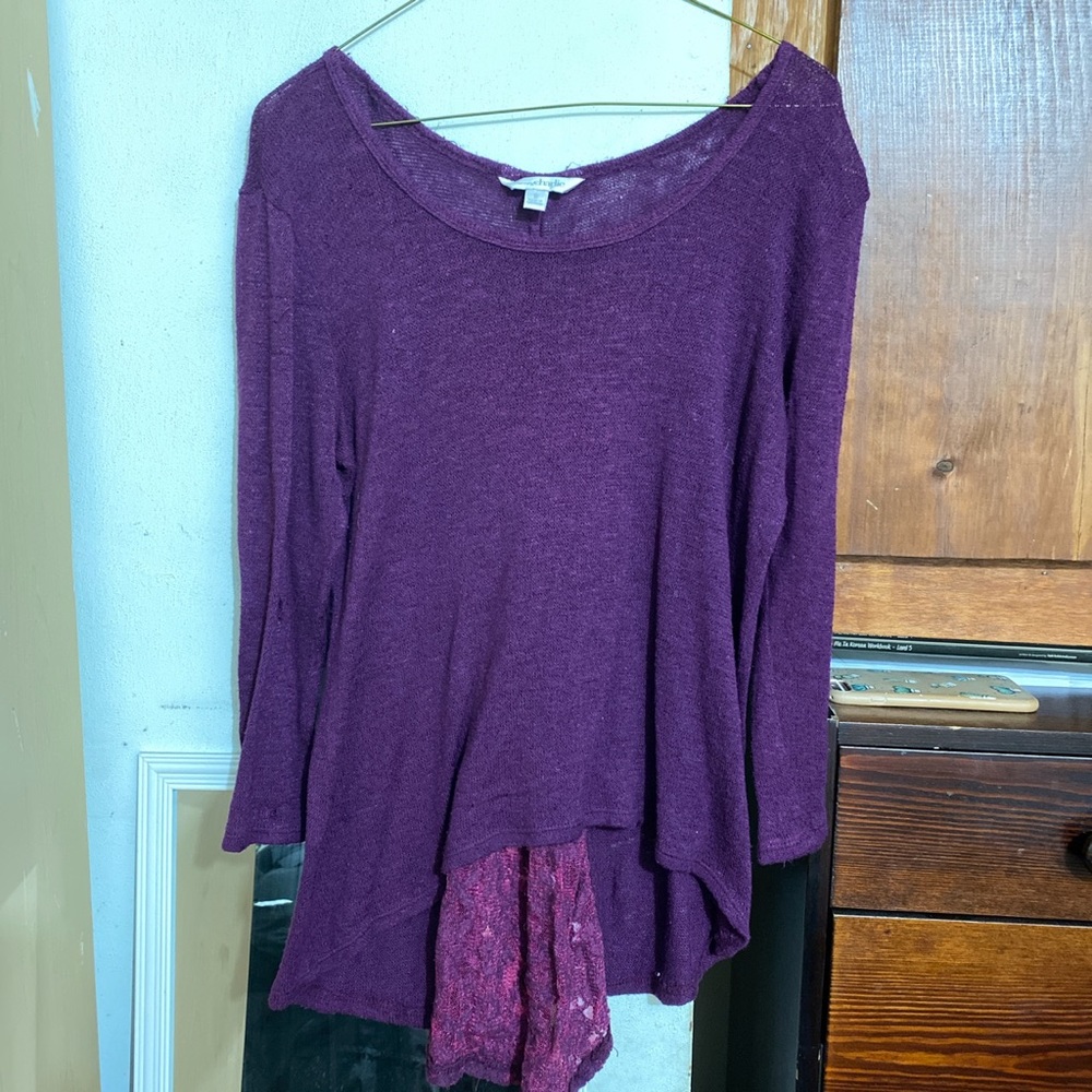 Charming Charlie’s purple sweater